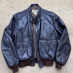Vintage LL Bean Leather Jacket - made in USA